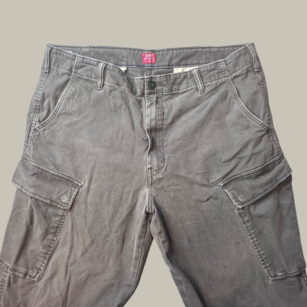 Levi's XX Cargo Pants Mens 38x32 Taper Gray Stretch Utility Outdoor EXCELLENT
